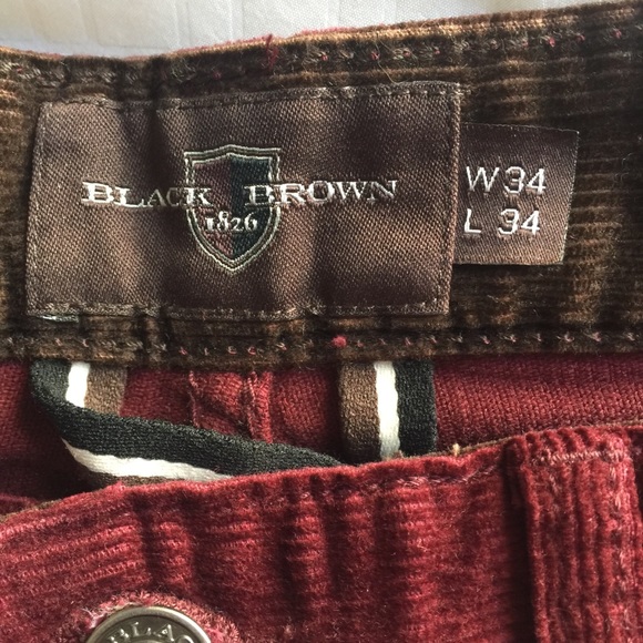 Black Brown Corduroy Slim fit Jean - Picture 3 of 9